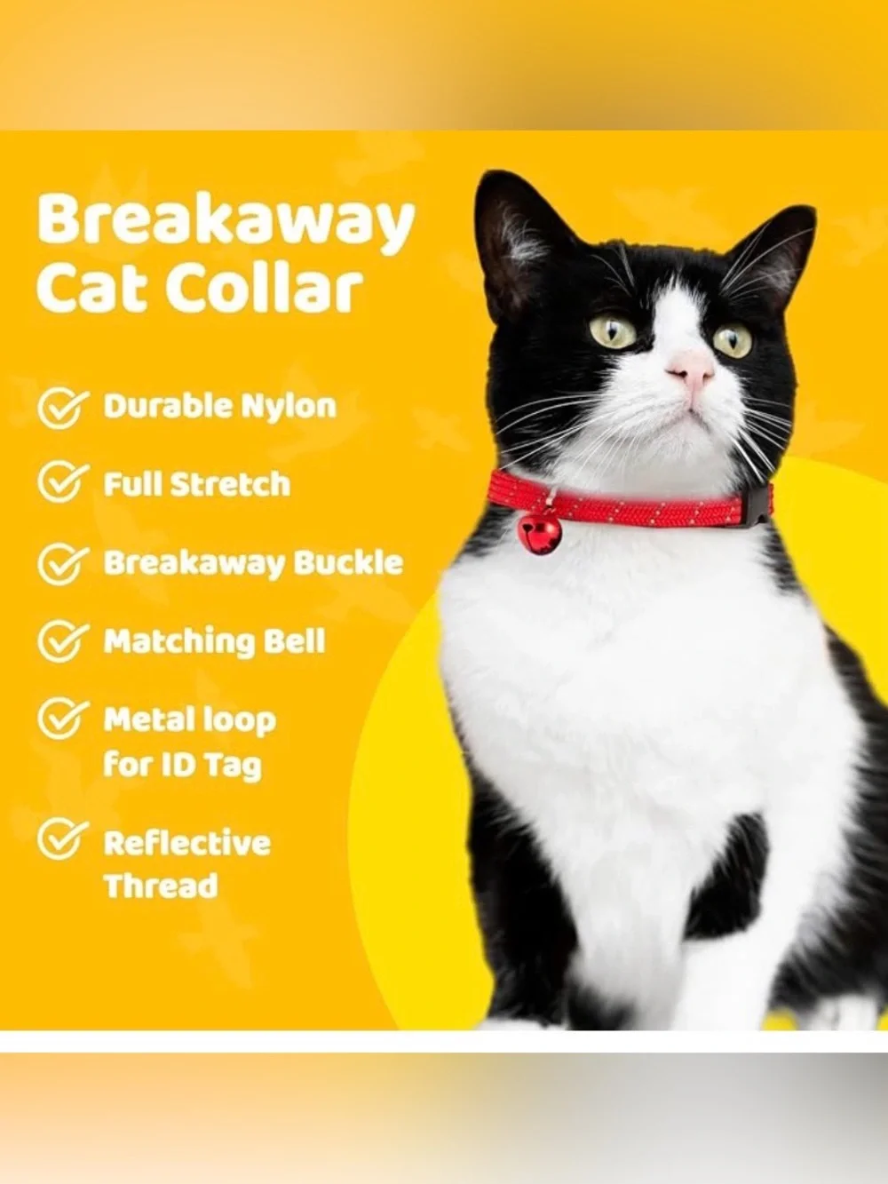 Cat collar cover birdsbesafe and breakaway collar, set of 4